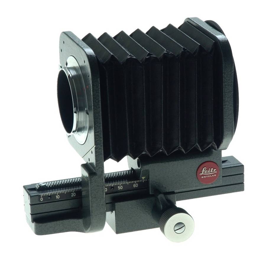 LEICA FOCUSSING BELLOWS HAMMERTONE GREY FINISH LEITZ 16558 ADAPTER VISOFLEX EXEL