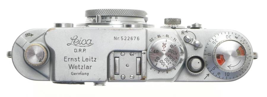 SELF TIMER 3F LEICA IIIF CAMERA CHROME ELMAR 1:3.5/50mm LENS f=5cm BLACK SCALE