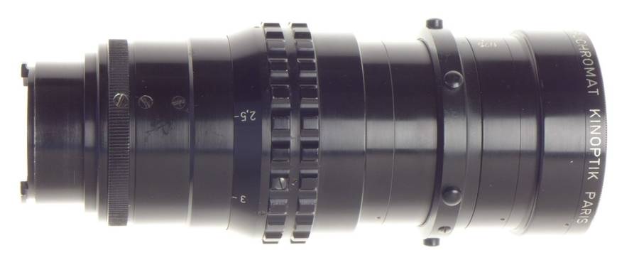 Kinoptik 1:2.5 f=150mm Apochromat tele camera lens 2.5/150mm Cameflex hood CLA'd
