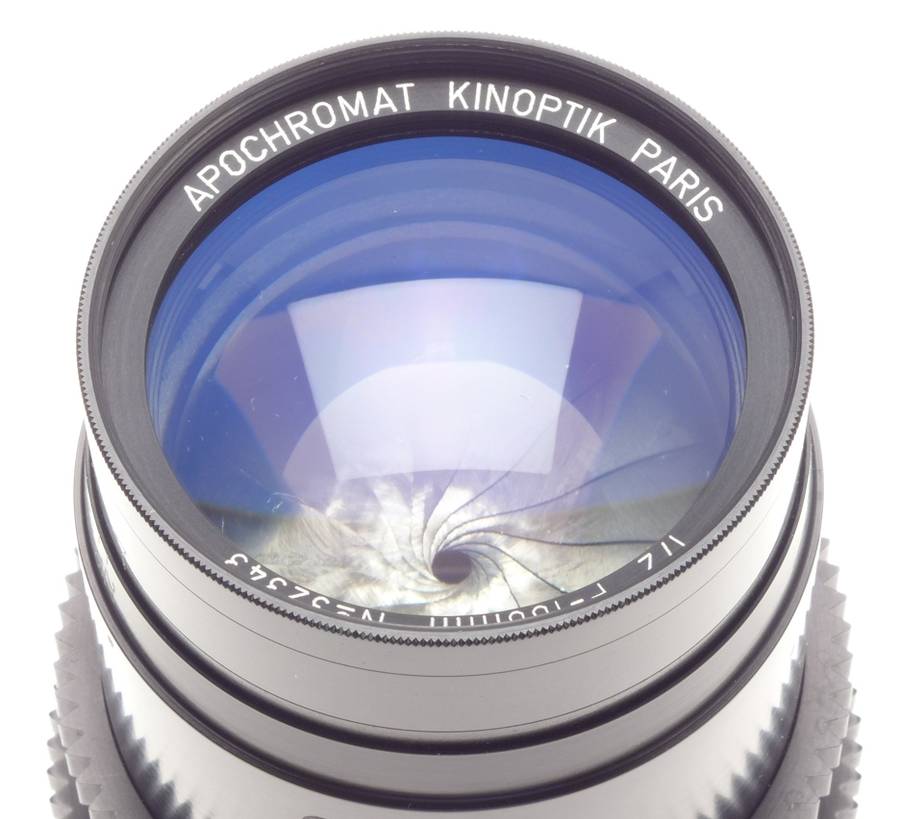 Kinoptik 1:2 f=100mm Apochromat tele camera lens 2/100mm Cameflex hood cap CLA'd