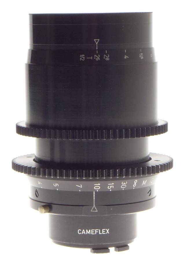 Kinoptik 1:2 f=100mm Apochromat tele camera lens 2/100mm Cameflex hood cap CLA'd