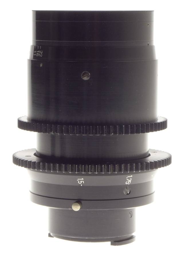 Kinoptik 1:2 f=100mm Apochromat tele camera lens 2/100mm Cameflex hood cap CLA'd