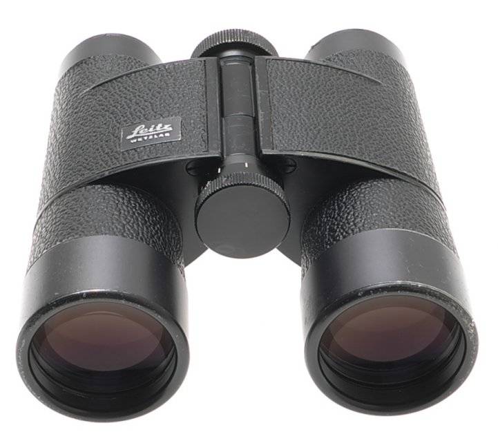 LEICA 7x35 B TRINOVID LEITZ BINOCULARS BLACK CASE STRAPS USED OPTICS 150m/1000