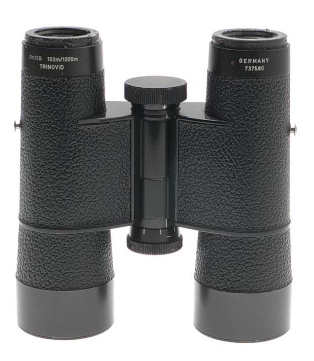 LEICA 7x35 B TRINOVID LEITZ BINOCULARS BLACK CASE STRAPS USED OPTICS 150m/1000