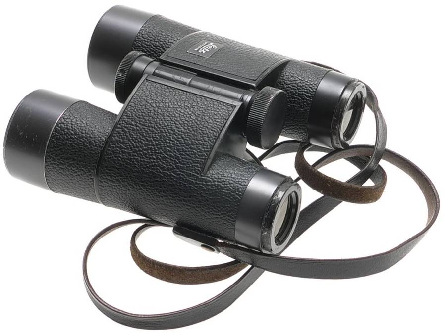 LEICA 7x35 B TRINOVID LEITZ BINOCULARS BLACK CASE STRAPS USED OPTICS 150m/1000