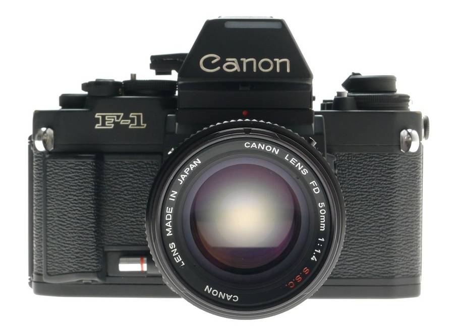 CANON F-1 SLR 35mm FILM CAMERA AE FINDER FN 1.4 S.S.C f=50mm CASE FILTER 1.4/50