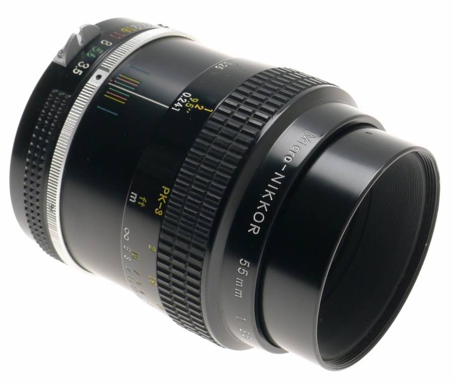 MICRO-NIKKOR 55mm f3.5 Ai SLR CAMERA LENS CAPS FILTER EXCELLENT 1:3.5/55mm CLEAN