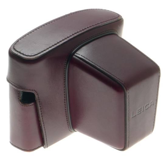 LEICA LEATHER SLR CAMERA EVER READY HARD CASE EXCELLENT CONDITION BURGENDY COLOR