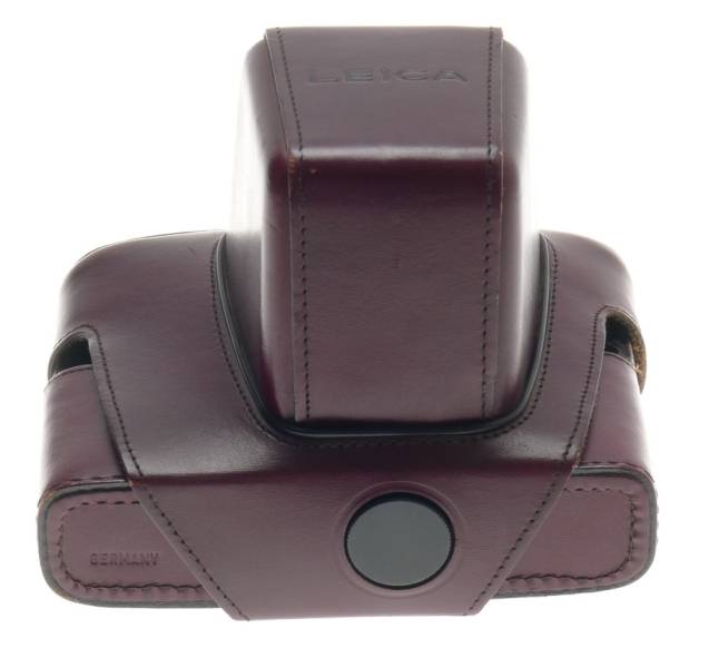 LEICA LEATHER SLR CAMERA EVER READY HARD CASE EXCELLENT CONDITION BURGENDY COLOR