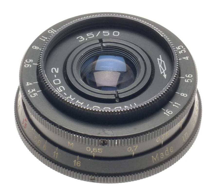RUSSIAN M42 SCREW MOUNT RANGEFINDER CAMERA 1:3.5/50mm LENS INDUSTAR-50-2 f=50mm
