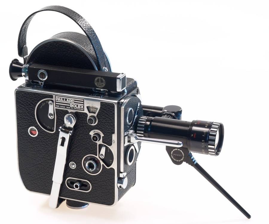 BOLEX H8 MOVIE FILM CAMERA PAN-CINOR 1:1.9 f=8-40mm ZOOM HOOD LENS GRIP CASE NR