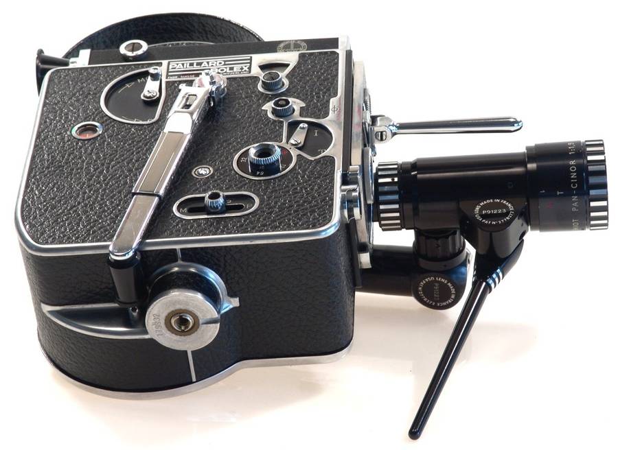 BOLEX H8 MOVIE FILM CAMERA PAN-CINOR 1:1.9 f=8-40mm ZOOM HOOD LENS GRIP CASE NR