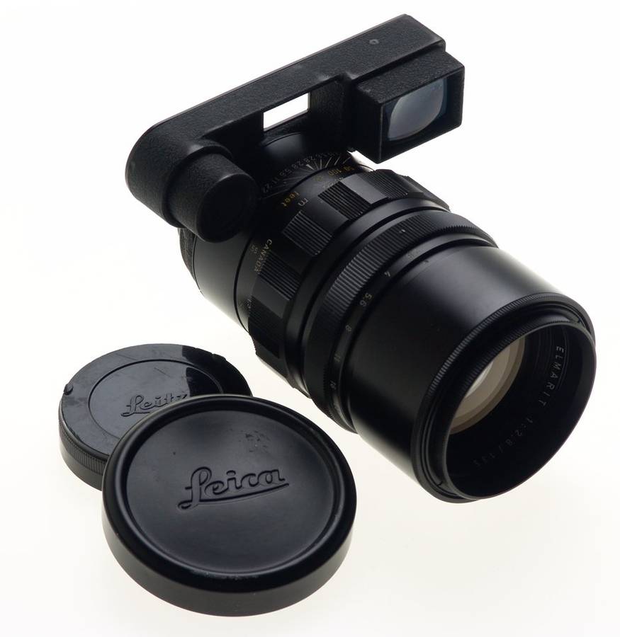 LEICA ELMARIT-M 1:2.8/135mm EYES CAMERA LENS f=135mm BLACK LENS CAPS FITS M3 M9