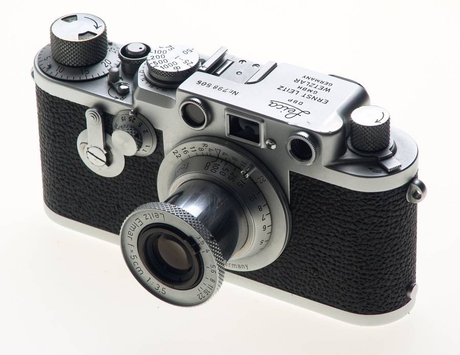 LEICA 3F RANGEFINDER MINT IIIF CAMERA CASE ELMAR 3.5/5cm COLLAPSIBLE LENS CLA