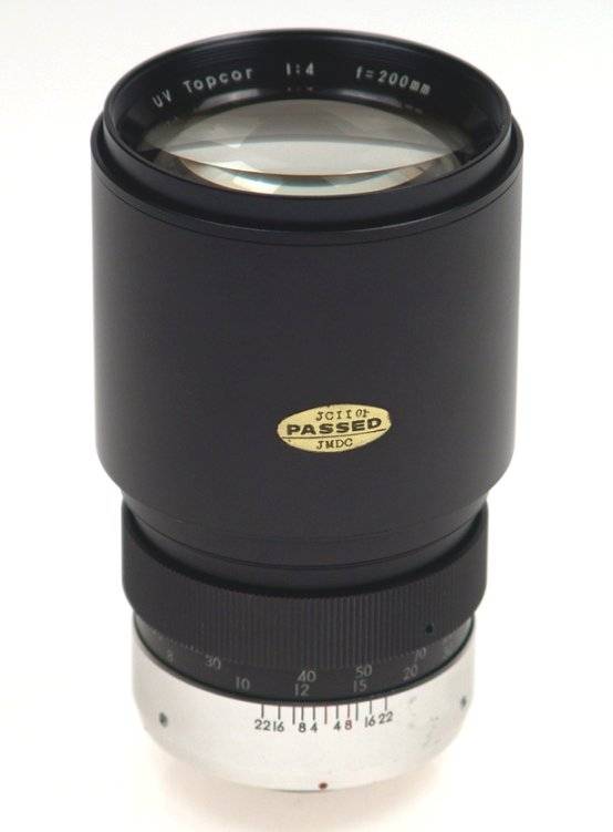 TOPCON UV TOPCOR 1:4/200 TOKYO KOGAKU CAMERA LENS f=200