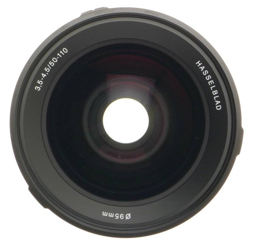 HASSELBLAD HC 1:3.5-4.5/50-110mm CAMERA ZOOM LENS RED FILTER HOOD CAPS CASE MINT