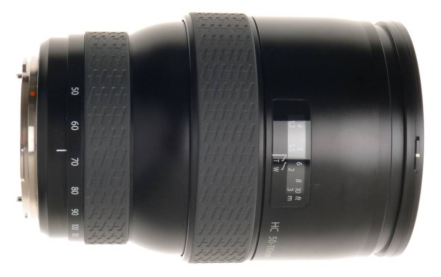 HASSELBLAD HC 1:3.5-4.5/50-110mm CAMERA ZOOM LENS RED FILTER HOOD CAPS CASE MINT