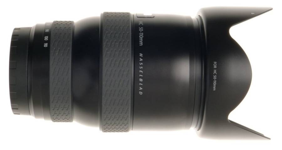 HASSELBLAD HC 1:3.5-4.5/50-110mm CAMERA ZOOM LENS RED FILTER HOOD CAPS CASE MINT