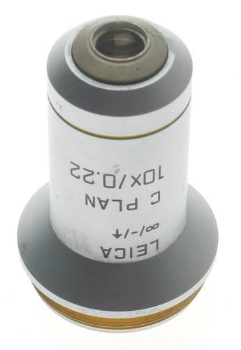 C PLAN 10x/0.22 EXCELLENT OBJECTIVE LENS 506075 LEICA DMLS LABORATORY MICROSCOPE