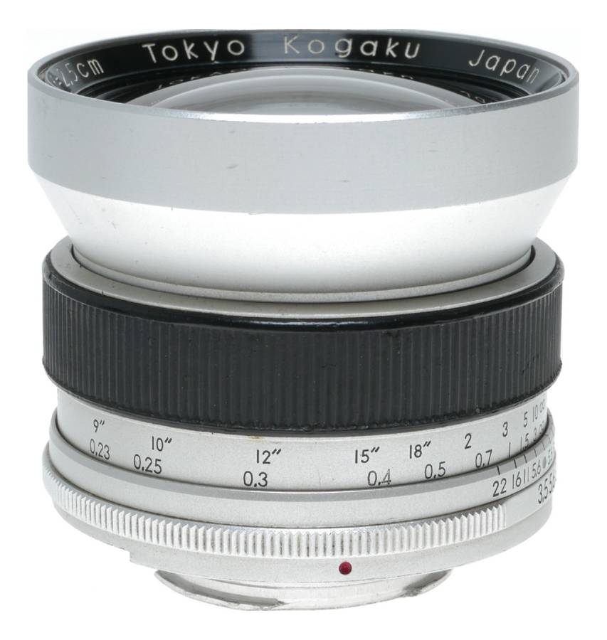 Tokyo Auto-Topcor 1:3.5 f=25mm Kogaku 3.5/2.5cm wide angle lens