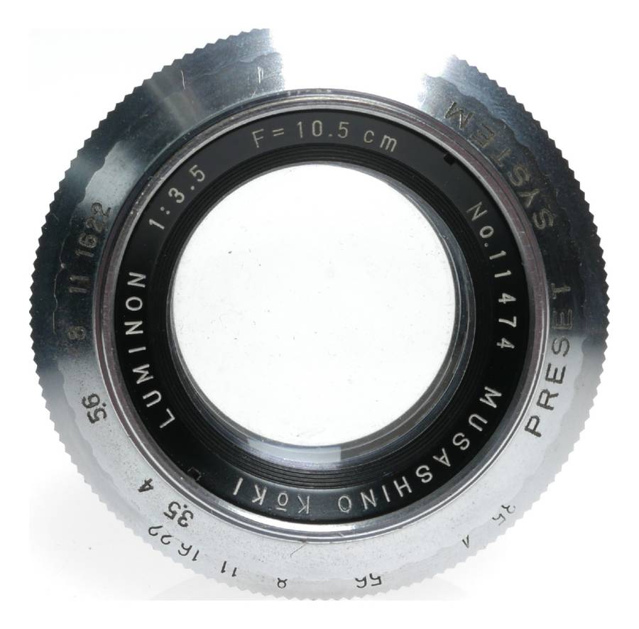 Luminon 1:3.5 f=105mm Rittreck medium format camera lens f/3.5