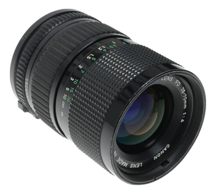 Canon Zoom Lens FD 35-70mm 1:4 classic film camera lens filter caps