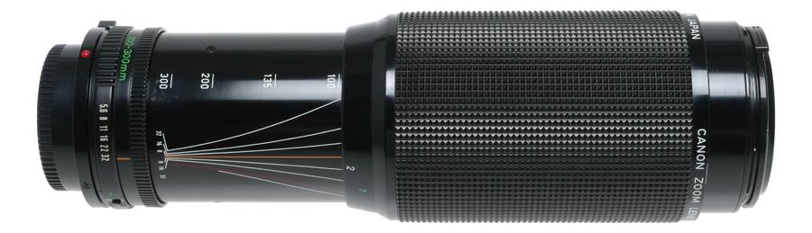 Canon Zoom Lens FD 100-300mm 1:5.6 vintage film SLR camera lens