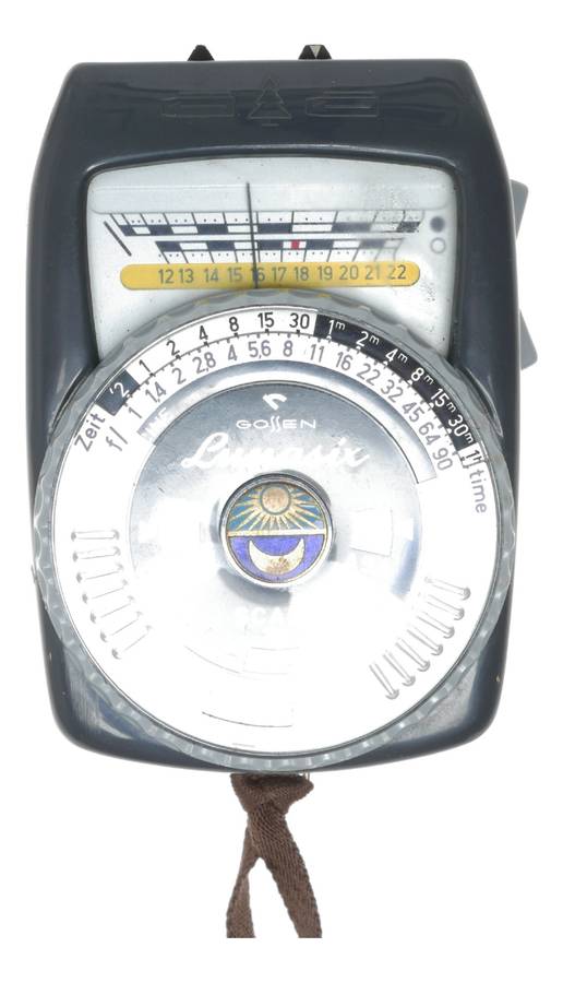 Gossen Lunasix Exposure meter set with leather case strap and manual