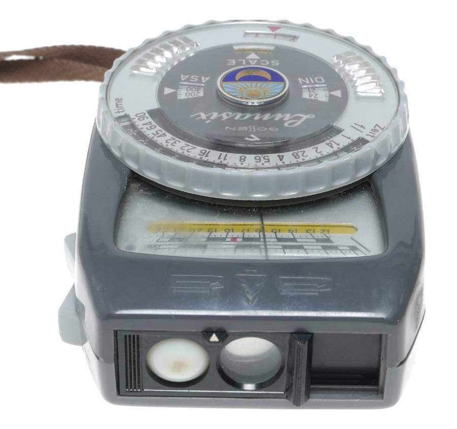 Gossen Lunasix Exposure meter set with leather case strap and manual