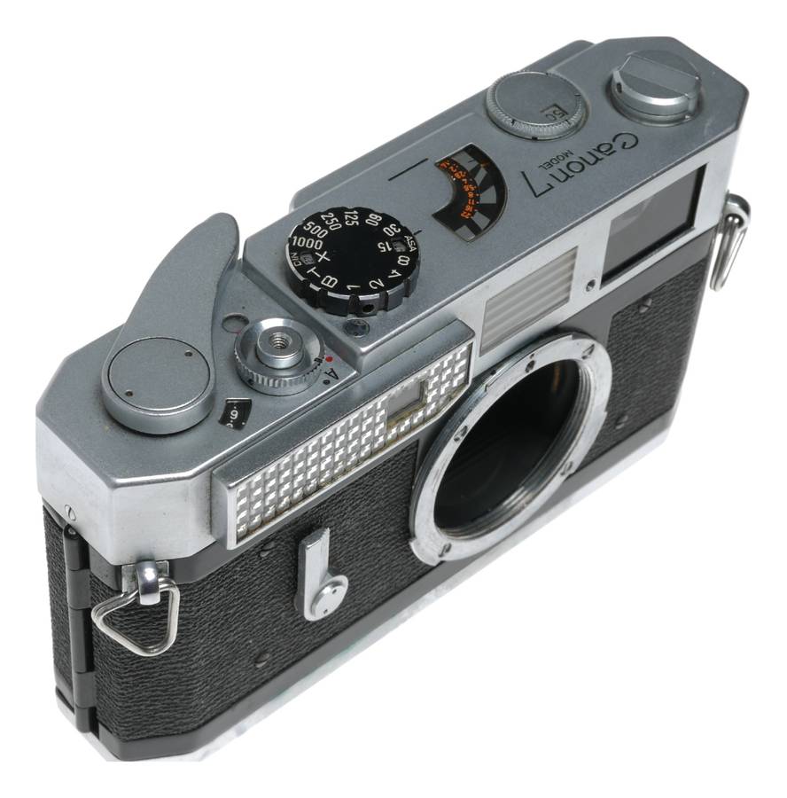 Canon Model 7 chrome vintage film camera 35mm rangefinder with case