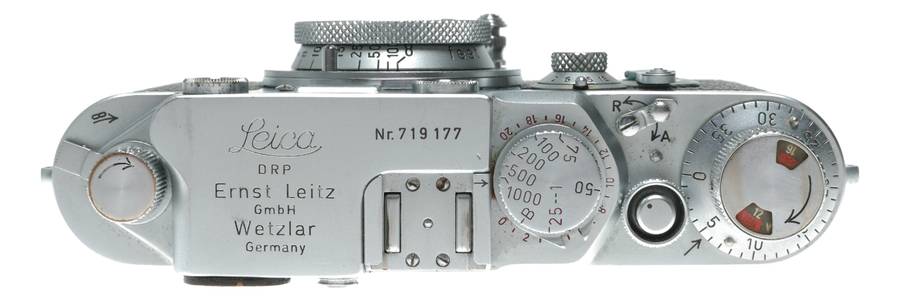 Leica IIIf camera with Self timer red scale Elmar 3.5/50mm collapsible lens
