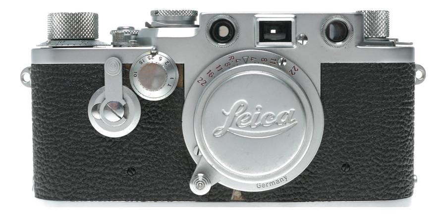 Leica IIIf camera with Self timer red scale Elmar 3.5/50mm collapsible lens