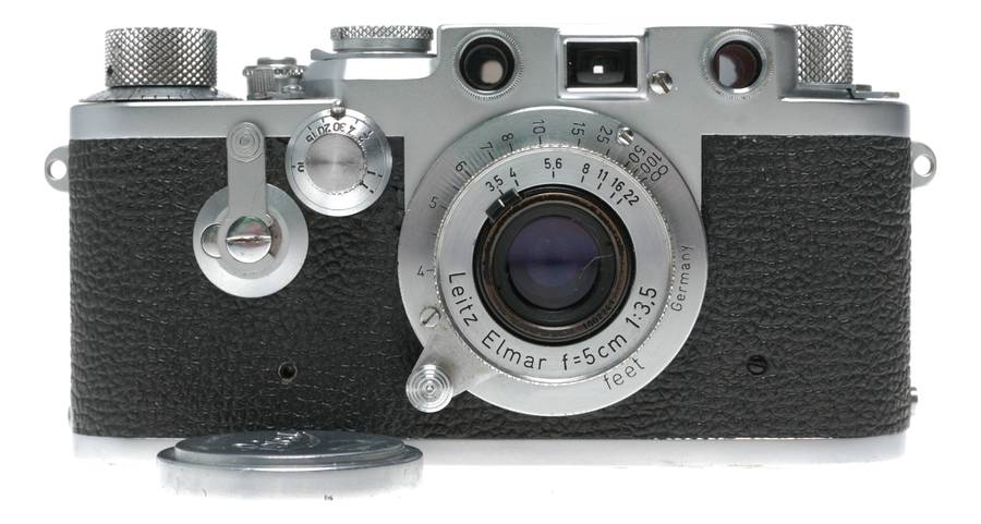 Leica IIIf RF 35mm film camera Leitz Elmar f=5cm 1:3,5 vintage self timer