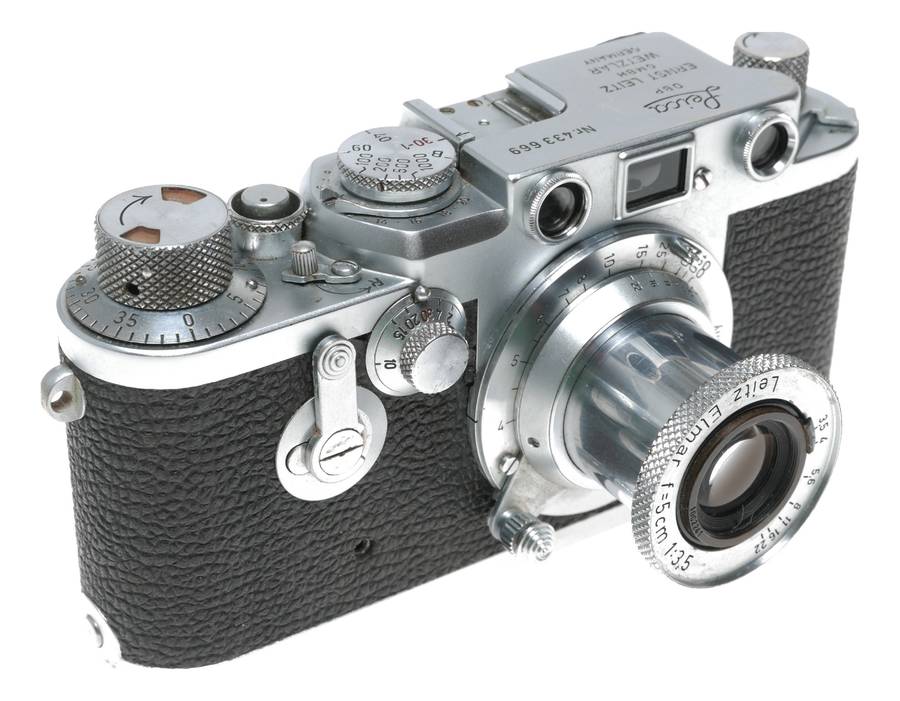Leica IIIf RF 35mm film camera Leitz Elmar f=5cm 1:3,5 vintage self timer