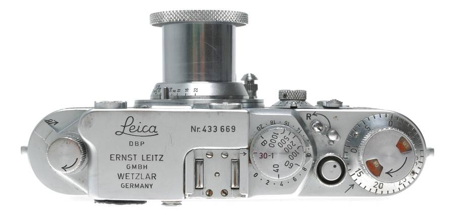 Leica IIIf RF 35mm film camera Leitz Elmar f=5cm 1:3,5 vintage self timer