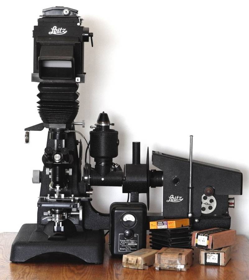Leitz Panphot Biological Microscope photographic equipment kit rare light source