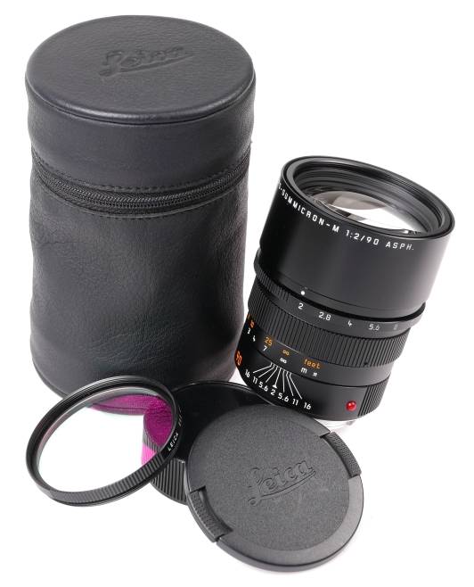 Leica Apo-Summicron-M 1:2/90mm ASPH. Box Mint 6-bit black tele f90 lens 11884