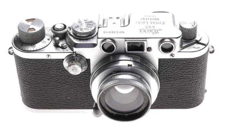 Leica IIIf film camera Beautiful clean Summar 1:2 f=5cm lens filter case 3f