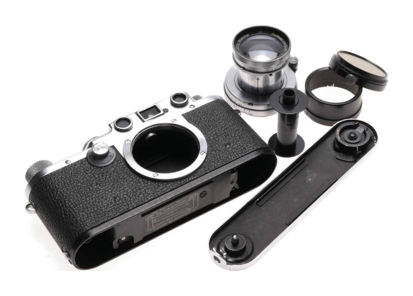 Leica IIIf film camera Beautiful clean Summar 1:2 f=5cm lens filter case 3f