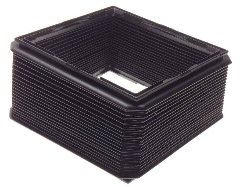 SINAR F 4x5 bellows field camera large format compendium lens hood shade square