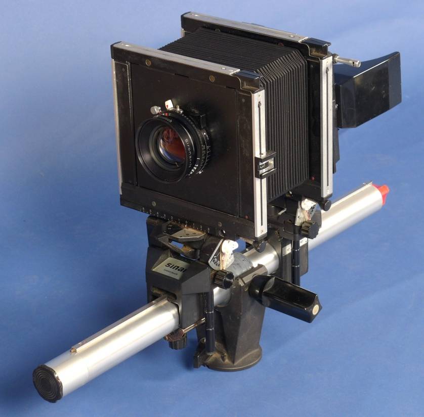 4x5 large format field film camera SINAR F black body Sironar-N 1:5.6/210mm lens