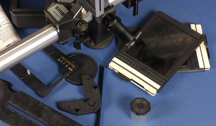 4x5 large format field film camera SINAR F black body Sironar-N 1:5.6/210mm lens