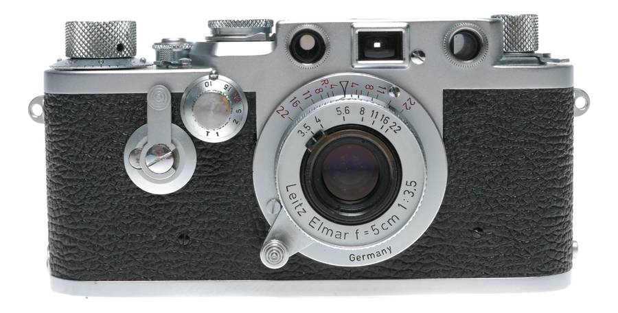Leica IIF self timer red dial camera Elmar 3.5/5cm red scale lens red box rare