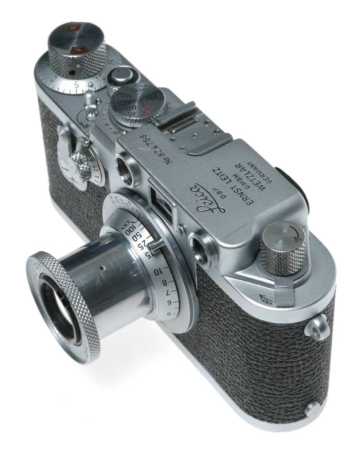 Leica IIF self timer red dial camera Elmar 3.5/5cm red scale lens red box rare