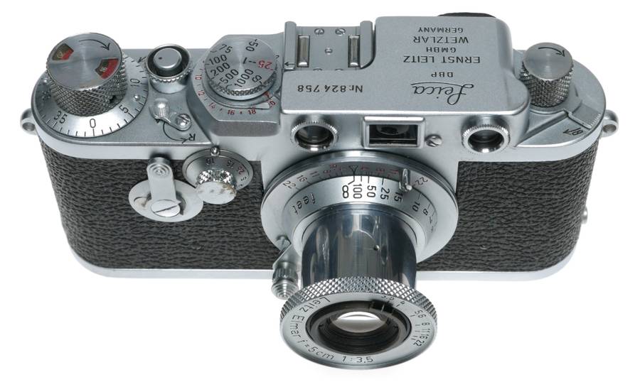 Leica IIF self timer red dial camera Elmar 3.5/5cm red scale lens red box rare