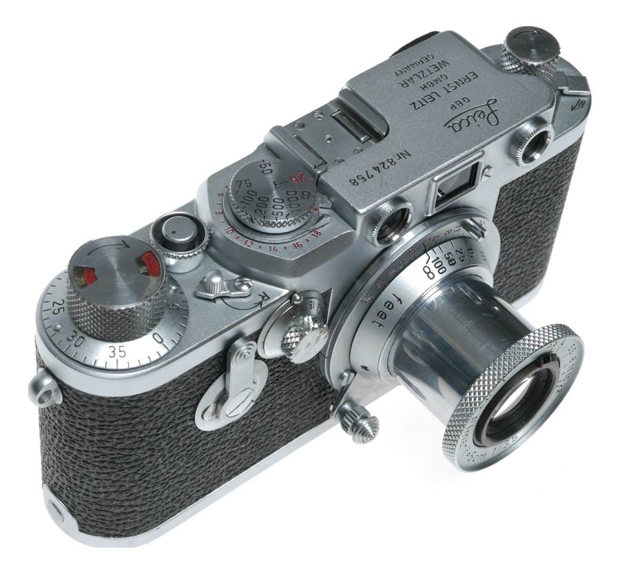 Leica IIF self timer red dial camera Elmar 3.5/5cm red scale lens red box rare