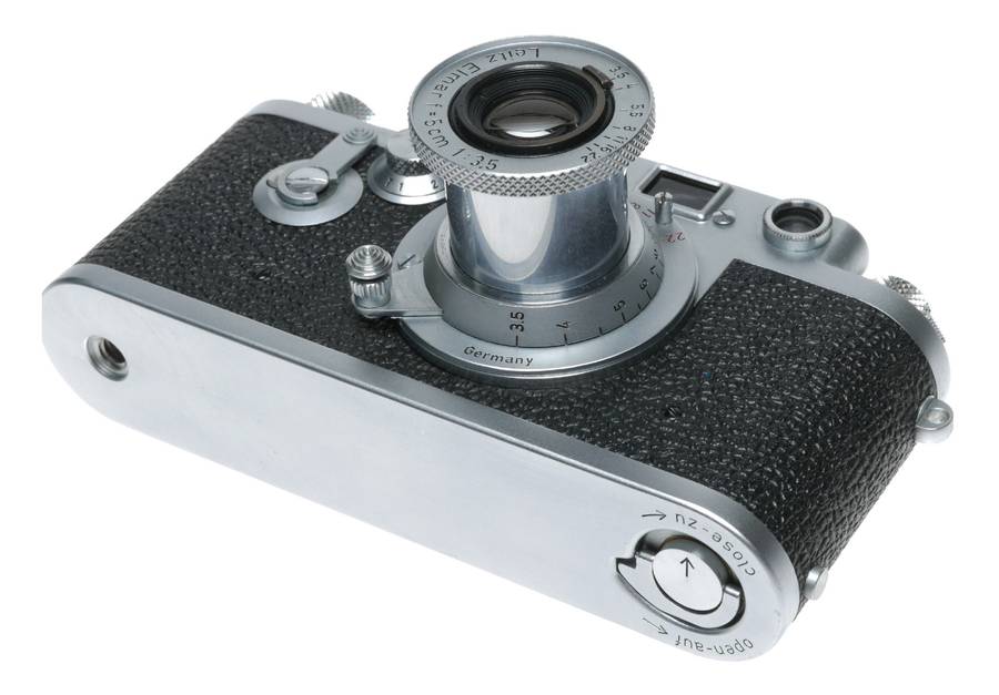 Leica IIF self timer red dial camera Elmar 3.5/5cm red scale lens red box rare
