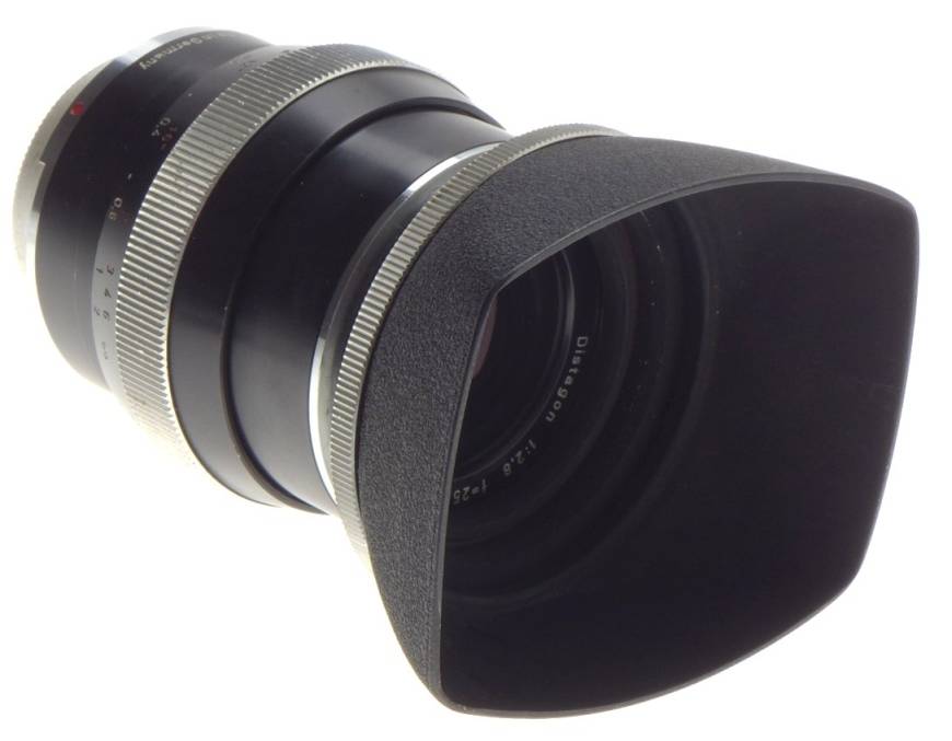 ZEISS CONTAREX BLACK 1:2.8/25 DISTAGON 1:2.8 f=25mm SLR VINTAGE CAMERA LENS HOOD