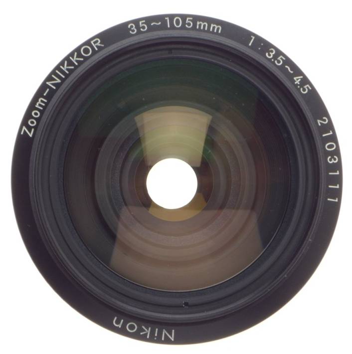ZOOM-NIKKOR 35-105mm 1:3.5-4.5 NIKON SLR 35mm FILM DIGITAL CAMERA LENS CAP CLEAN