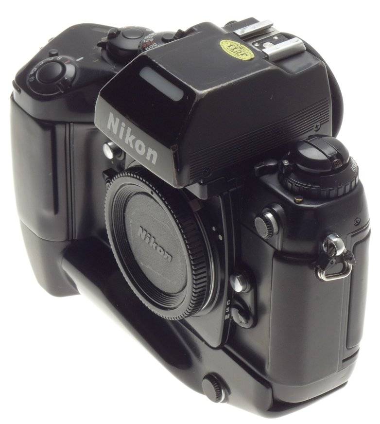 SLR F4 NIKON 35mm FILM CAMERA BODY DP 20 PRISM FINDER BATTRY GRIP NICE CONDITION